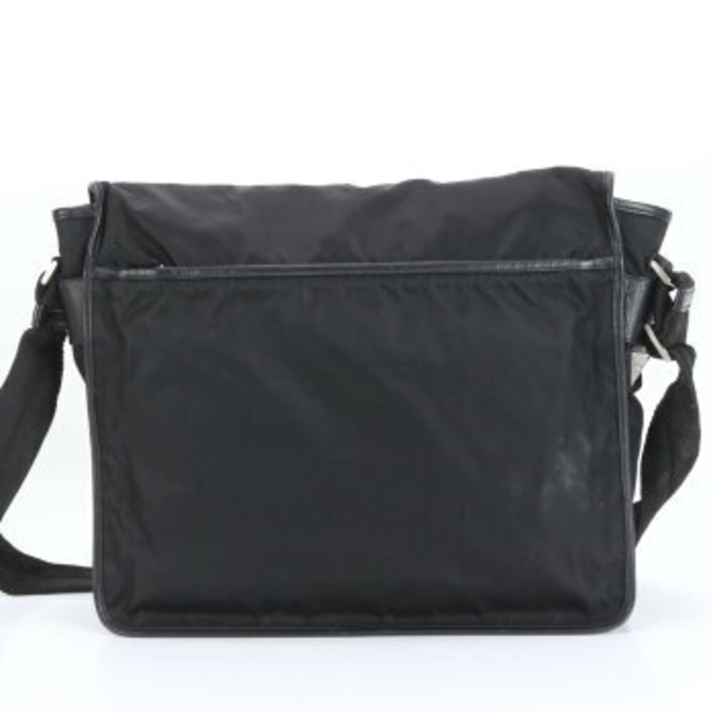 Prada Tessuto triangular logo leather business ba… - image 2